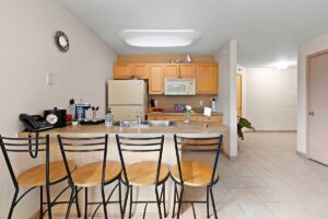 Platinum suite kitchen at The Mill Creek Hotel and Suites in Lake Geneva