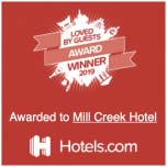 The Mill Creek Hotel and Suites loved by guests award winner by hotels.com